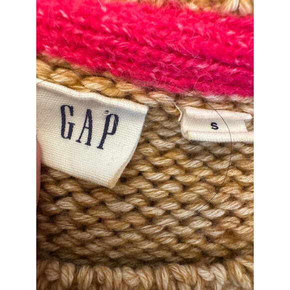 GAP Blouson Novel Sweater in Camel Heather Alpaca Wool Blend Sm - Picture 2 of 8